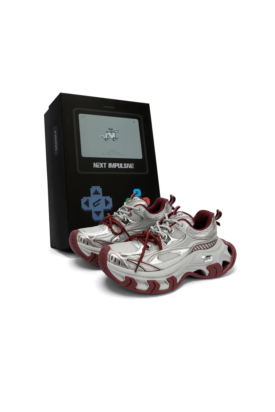 Red Papillon Platform Sneakers