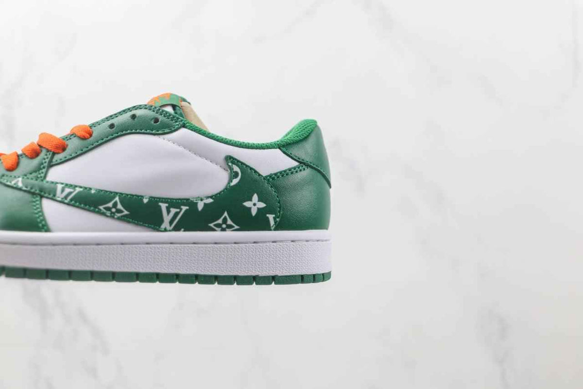 Custom Jordan 1 Low x LV DM7866 885 - Stylish Grey Sneakers SneakerNational