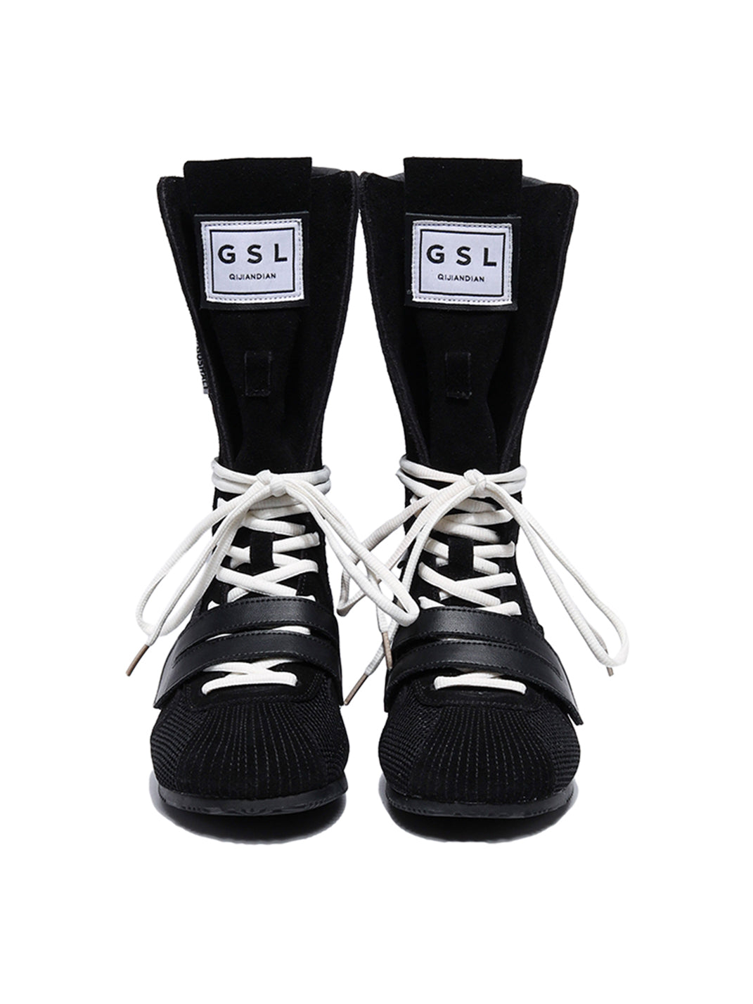 Black Knockout Pro2.0 Hybrid Velcro Boxing Trainer Boots - Skipkicks