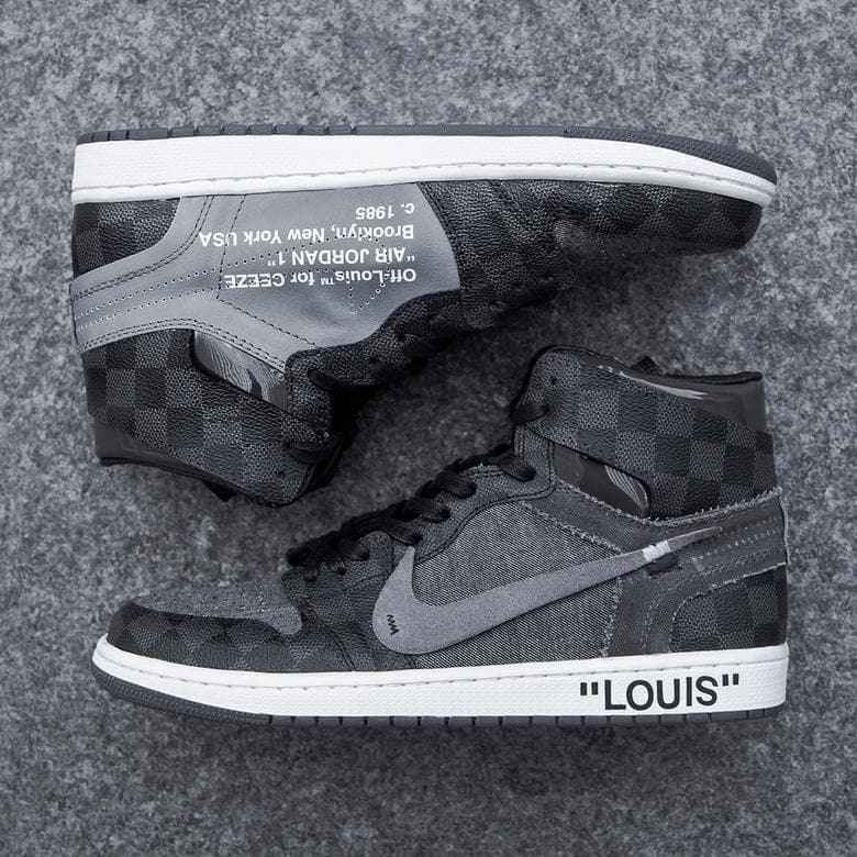 Custom Air Jordan 1 x Monogram Logo Wolvess