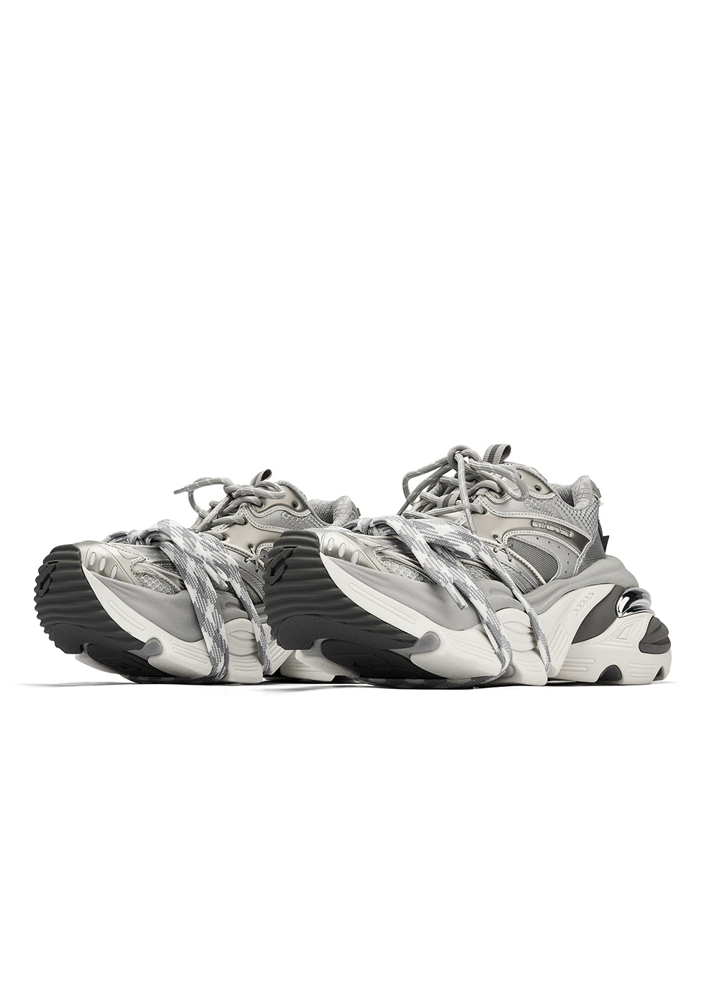 Silver Power Platform Sneakers - Skipkicks
