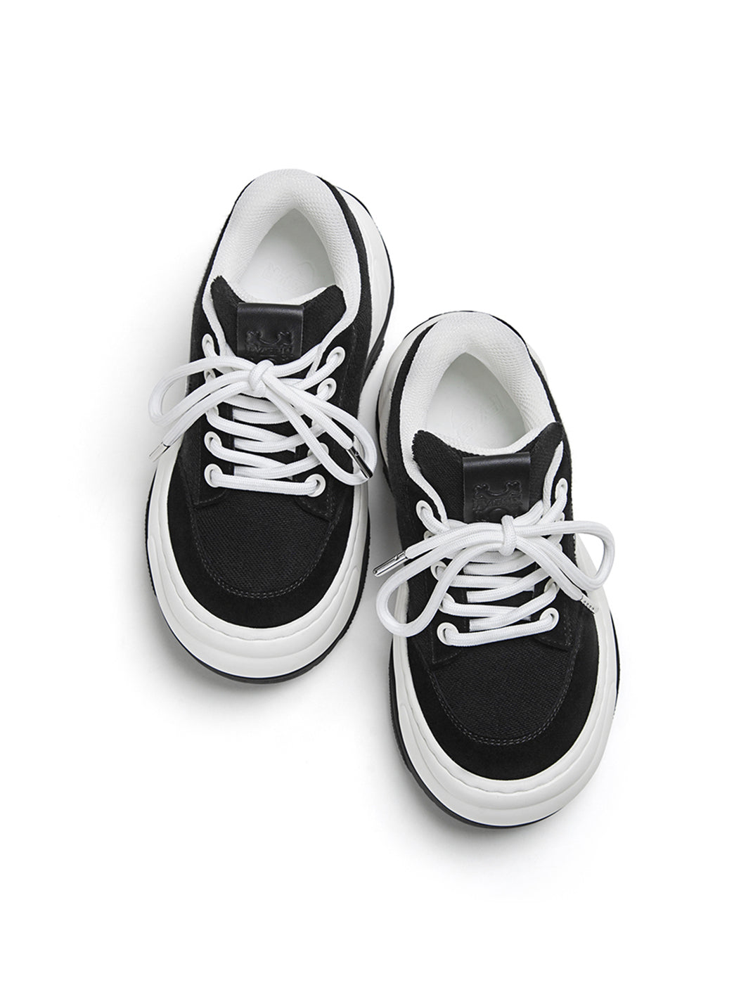 Black WiFi 2.0 Wave Canvas Platform Sneakers - Skipkicks