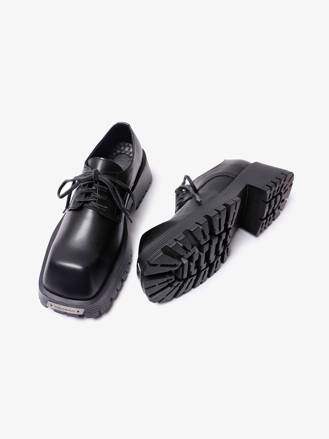 Black Classic Leather Derby Shoes