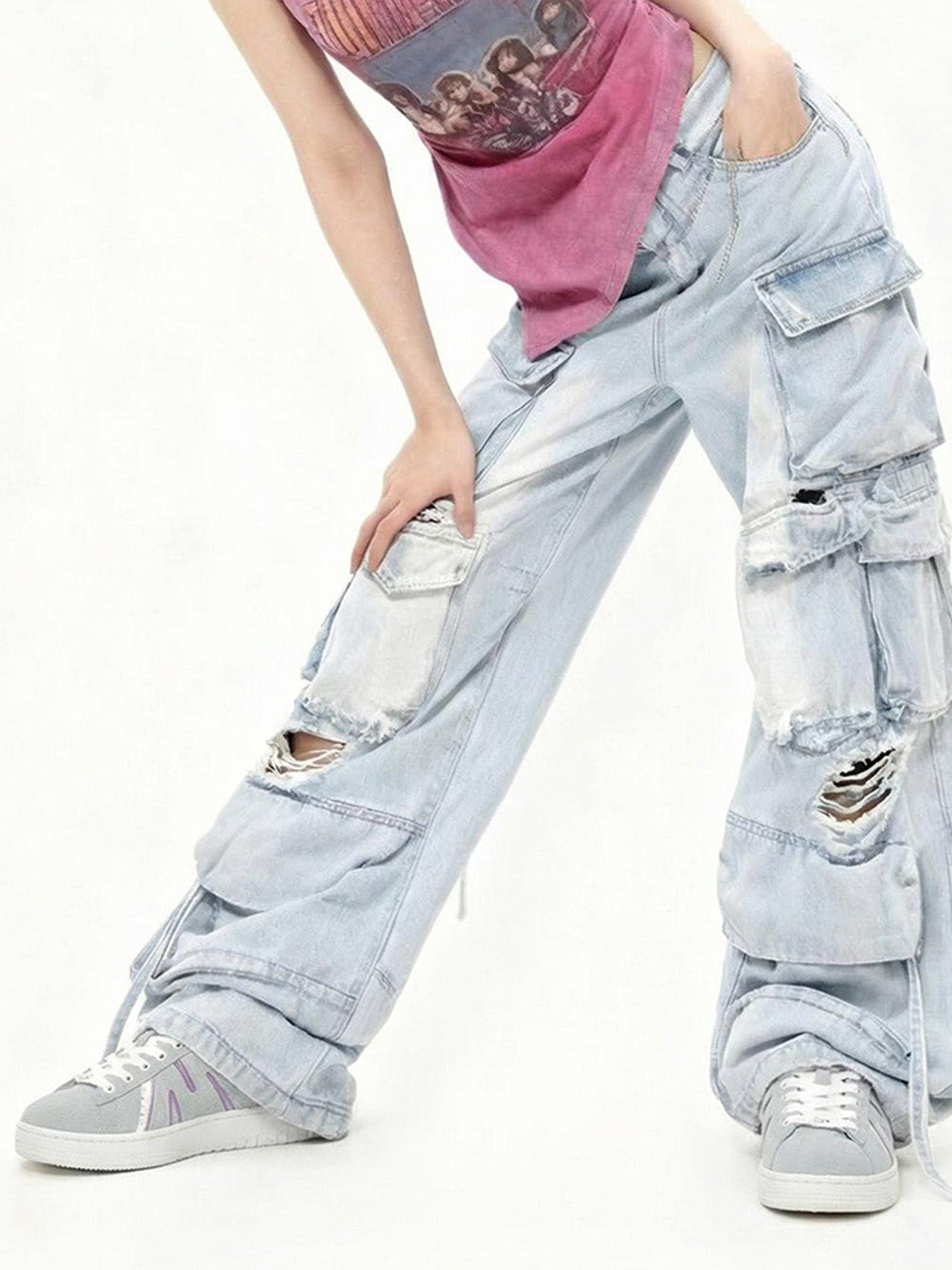 Suede Platform Sneakers with Three Lace Sets - Skipkicks