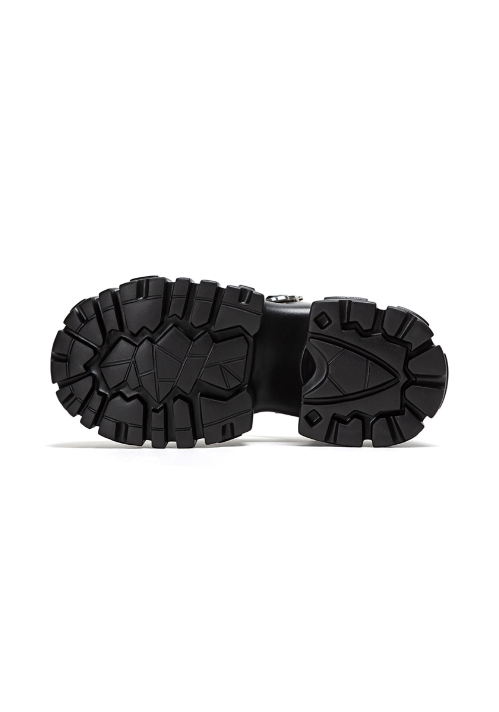 Black Chunky-Heel Roman Platform Sandals - Skipkicks