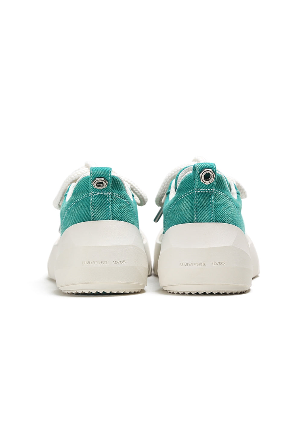 Denim Bare Look Washed Platform Sneakers - Skipkicks