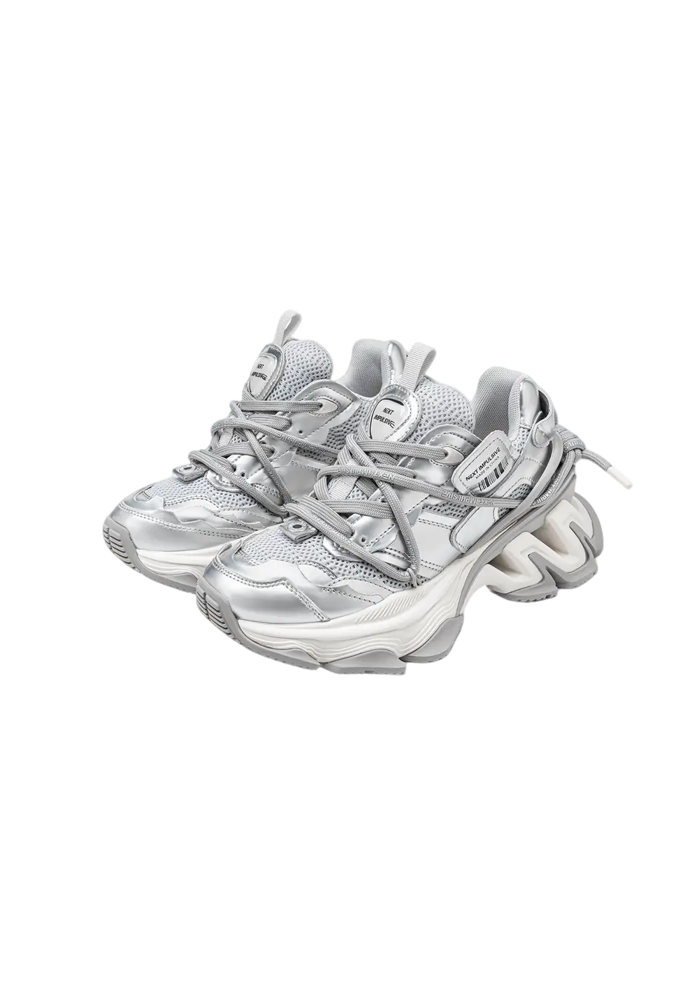 Black Impulse Layered Dad Sneakers - Skipkicks