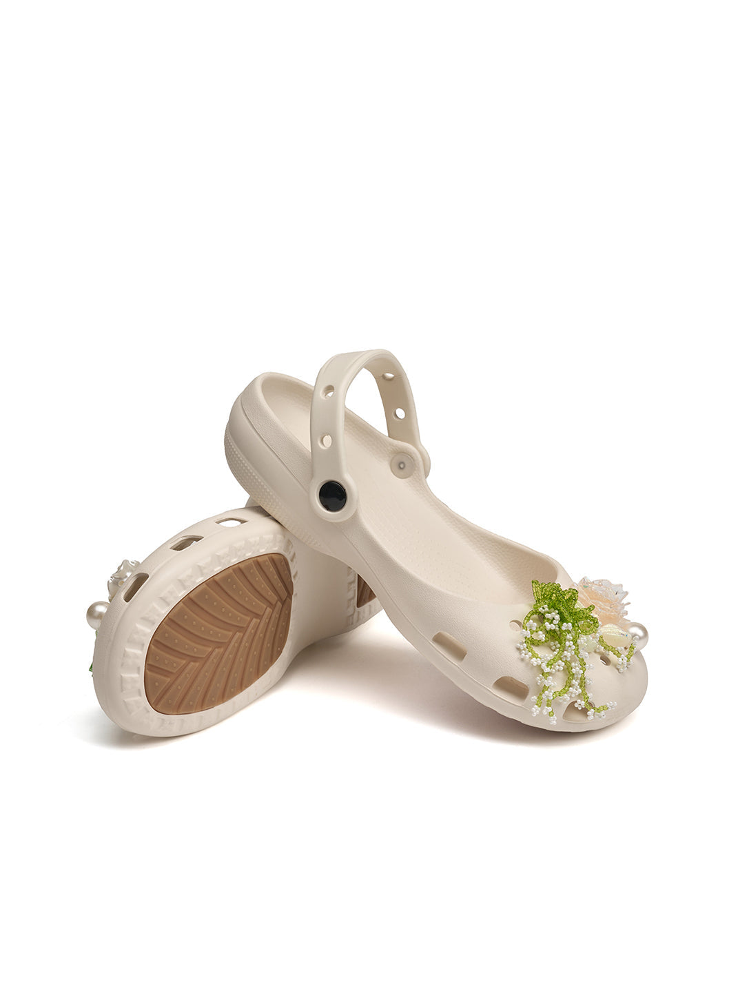 Mary Jane Style Breathable Slide Sandals-Beige - Skipkicks