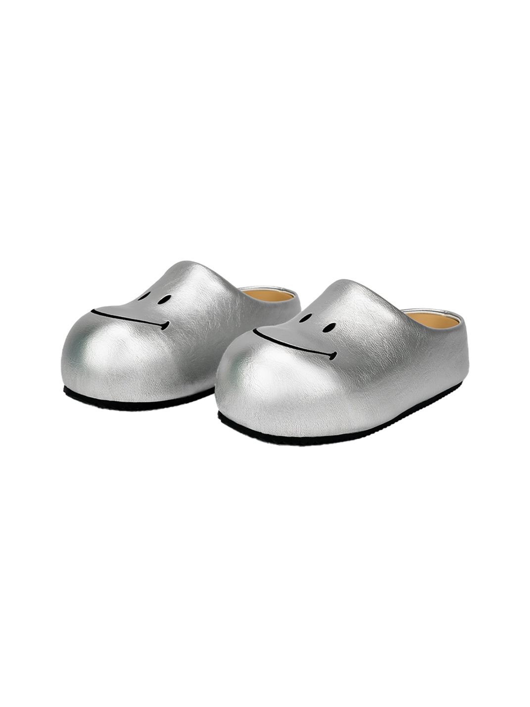Silver Chunky Slip-On Mule Sandals - Skipkicks