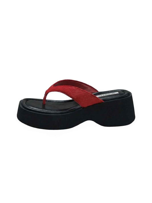 Mooreyu Color-Pop Platform Flip-Flops