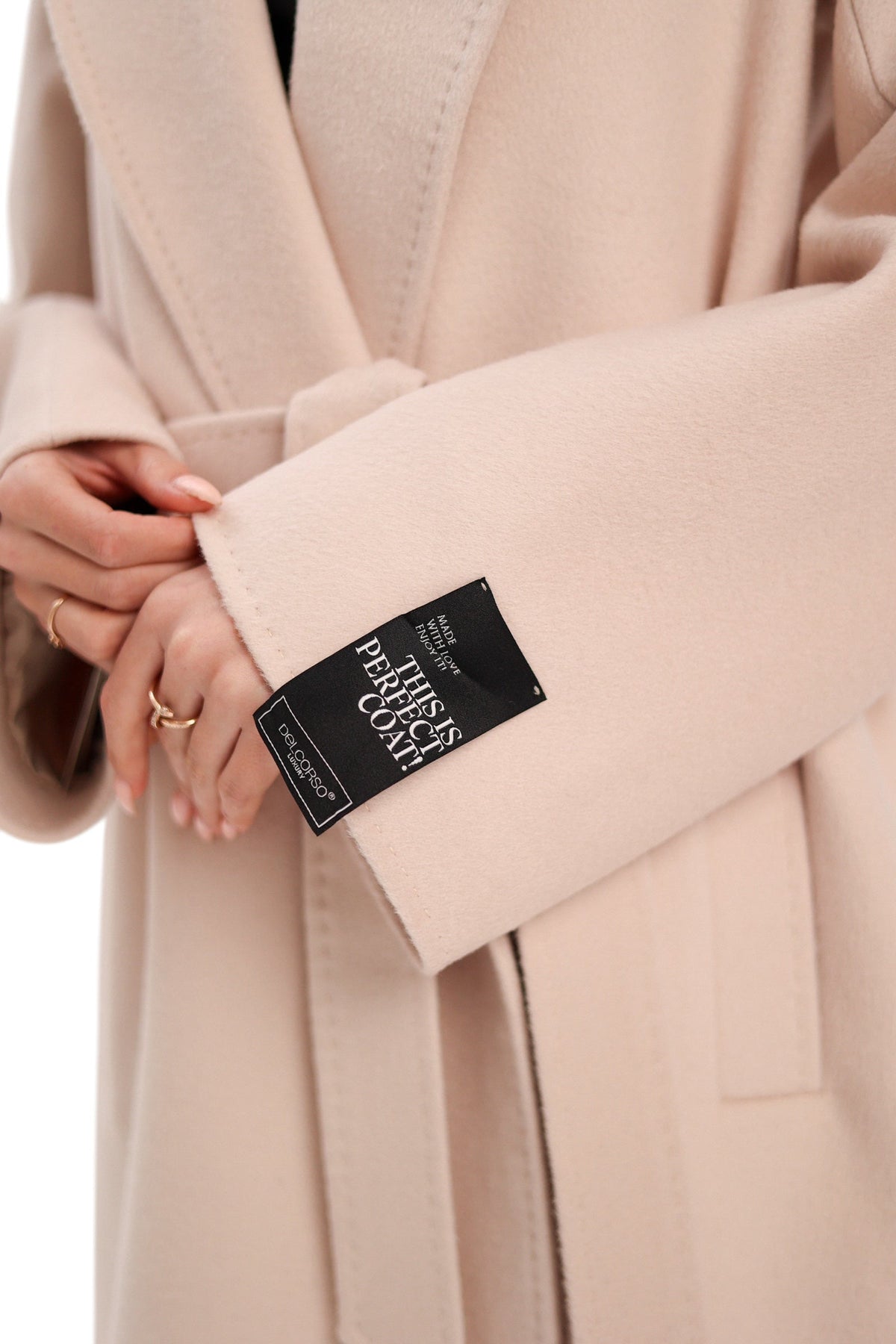 Chester Premium Wool Cashmere Coat in Praline