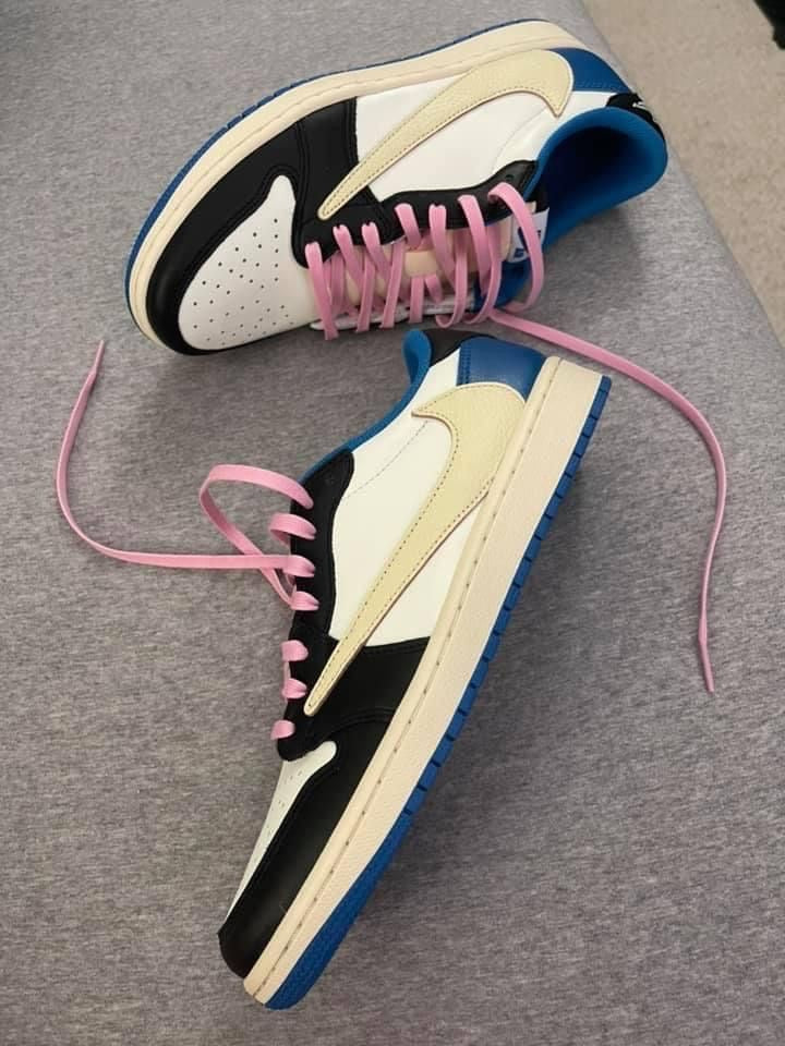 Custom Air Jordan 1 Low Fragment x T-Scott - DM7866-140 SneakerNational