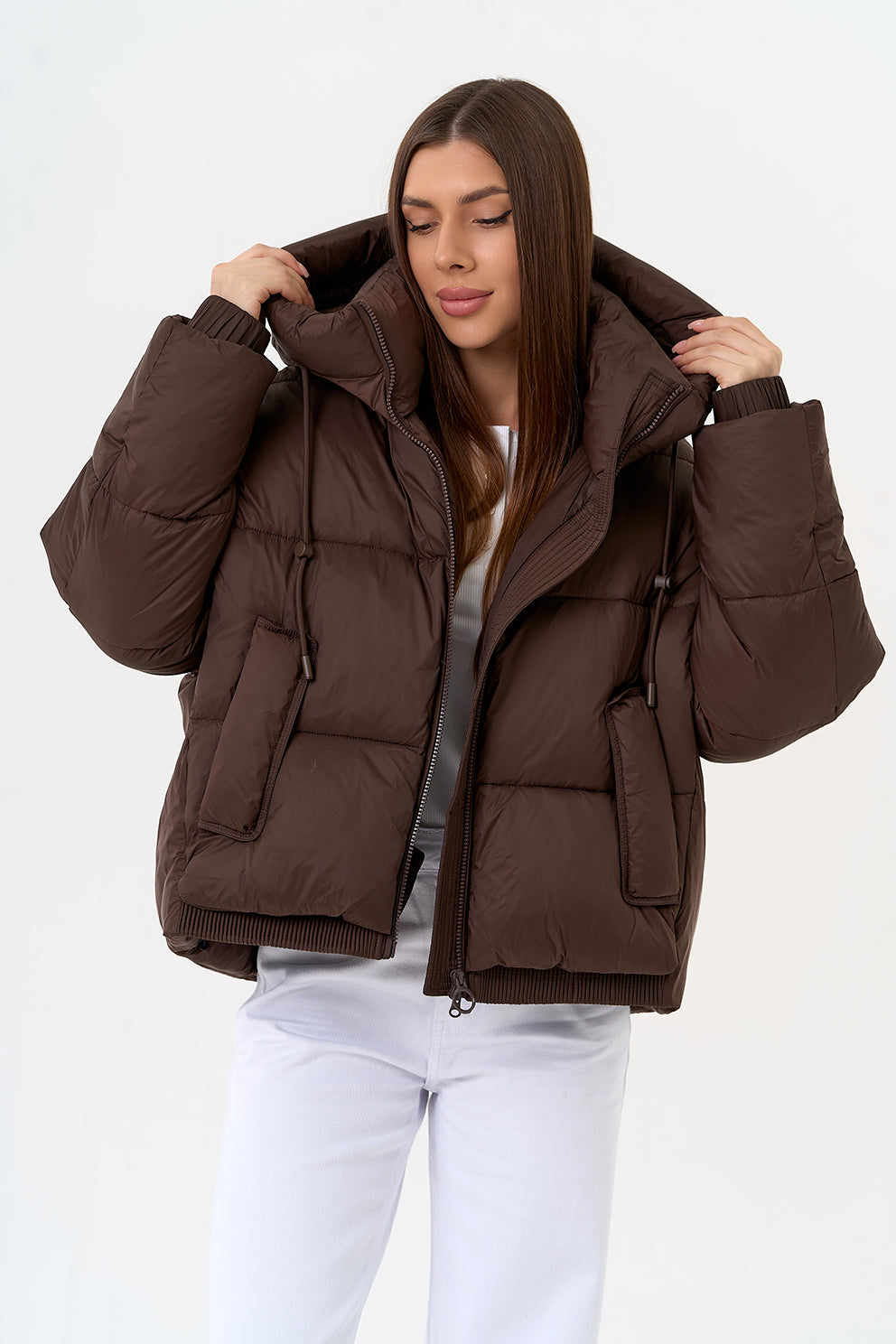 Dark Chocolate Insulated Bio-Down Jacket
