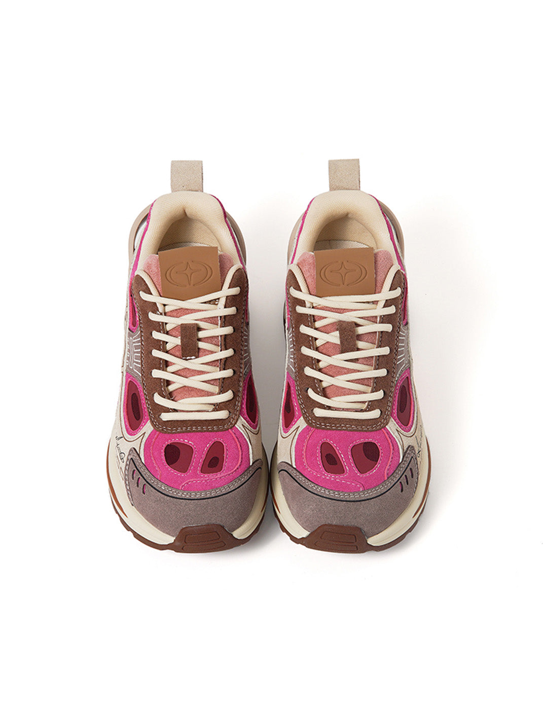 Color-Block Chunky Platform Running Sneakers - Skipkicks