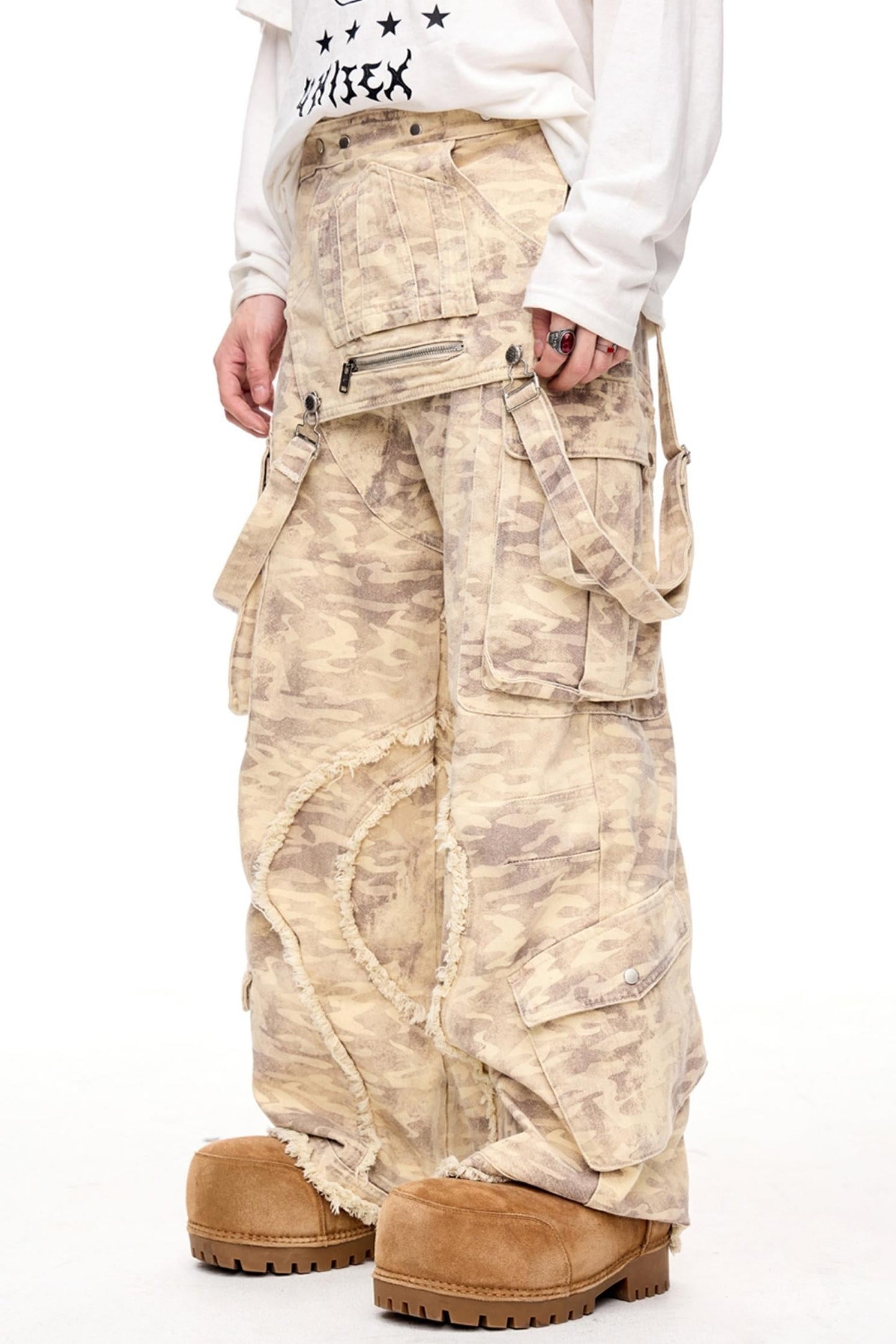 Men's Retro Straight-Leg Cargo Pants for Effortless Style