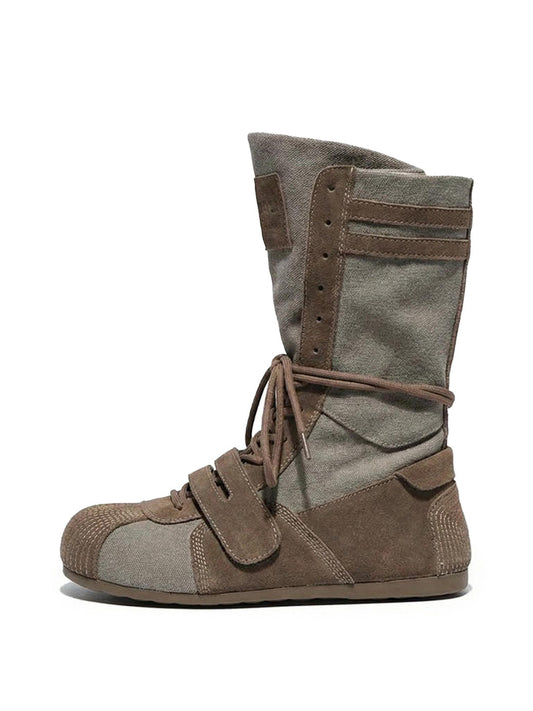 Black Knockout Pro Hybrid Velcro Boxing Trainer Boots - Skipkicks