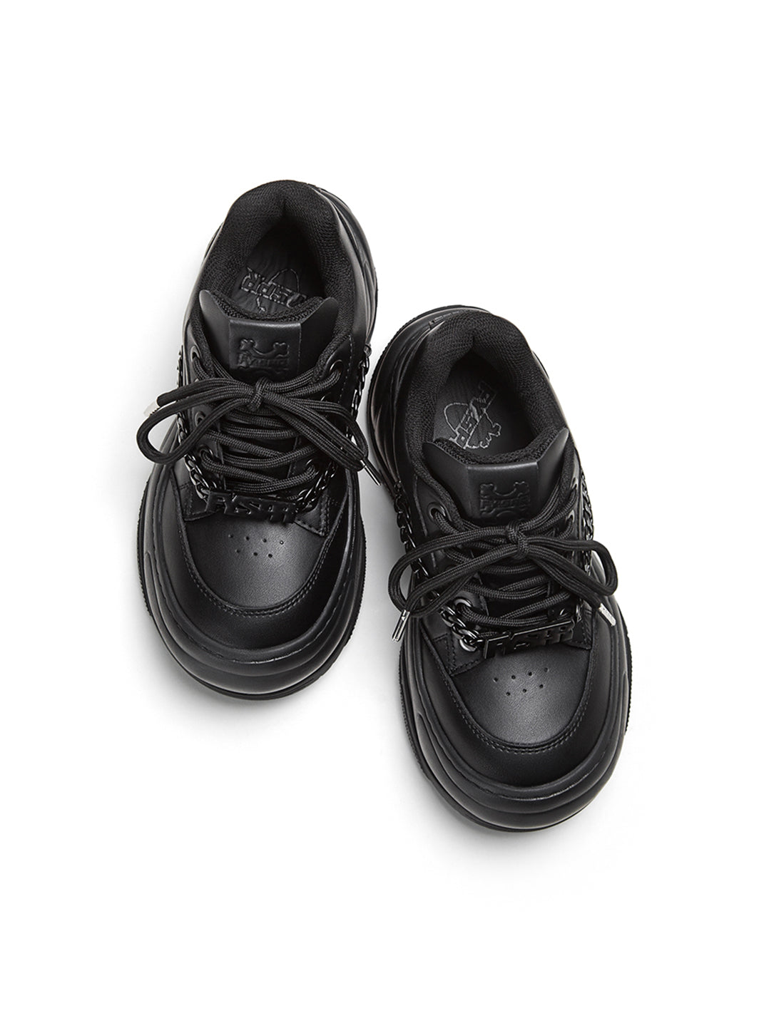 Black WiFi 2.0 Detachable Chain Chunky Sneakers - Skipkicks