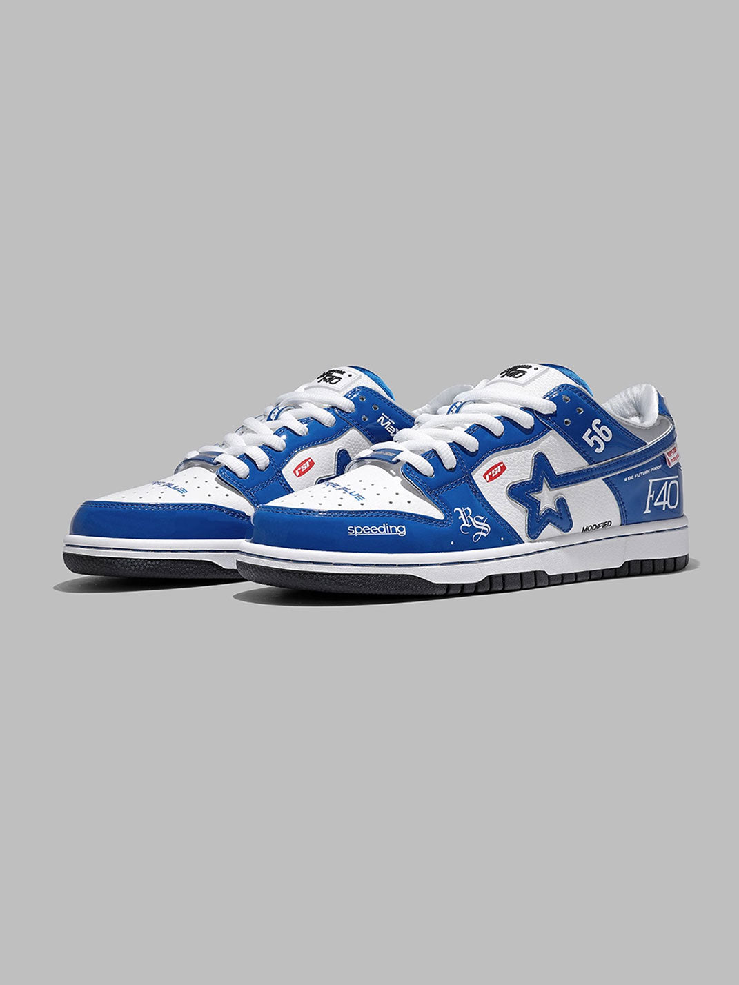 Electric Blue Retro Platform Sneakers - Skipkicks