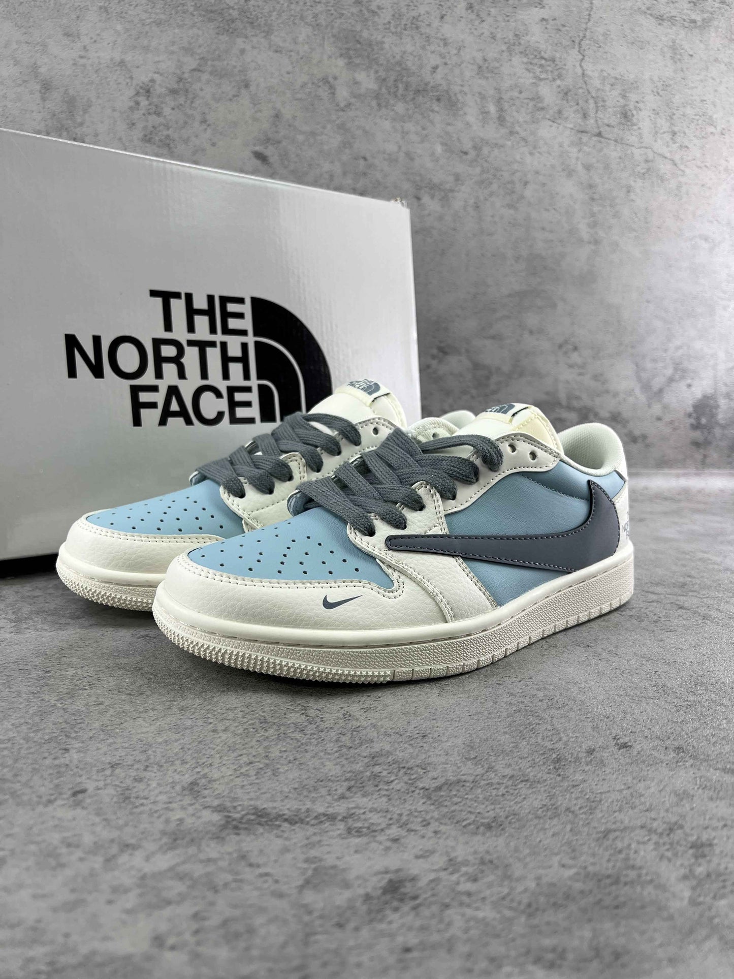 Custom Travis Scott x Air Jordan 1 x The North Face SJ2068 105 SneakerNational