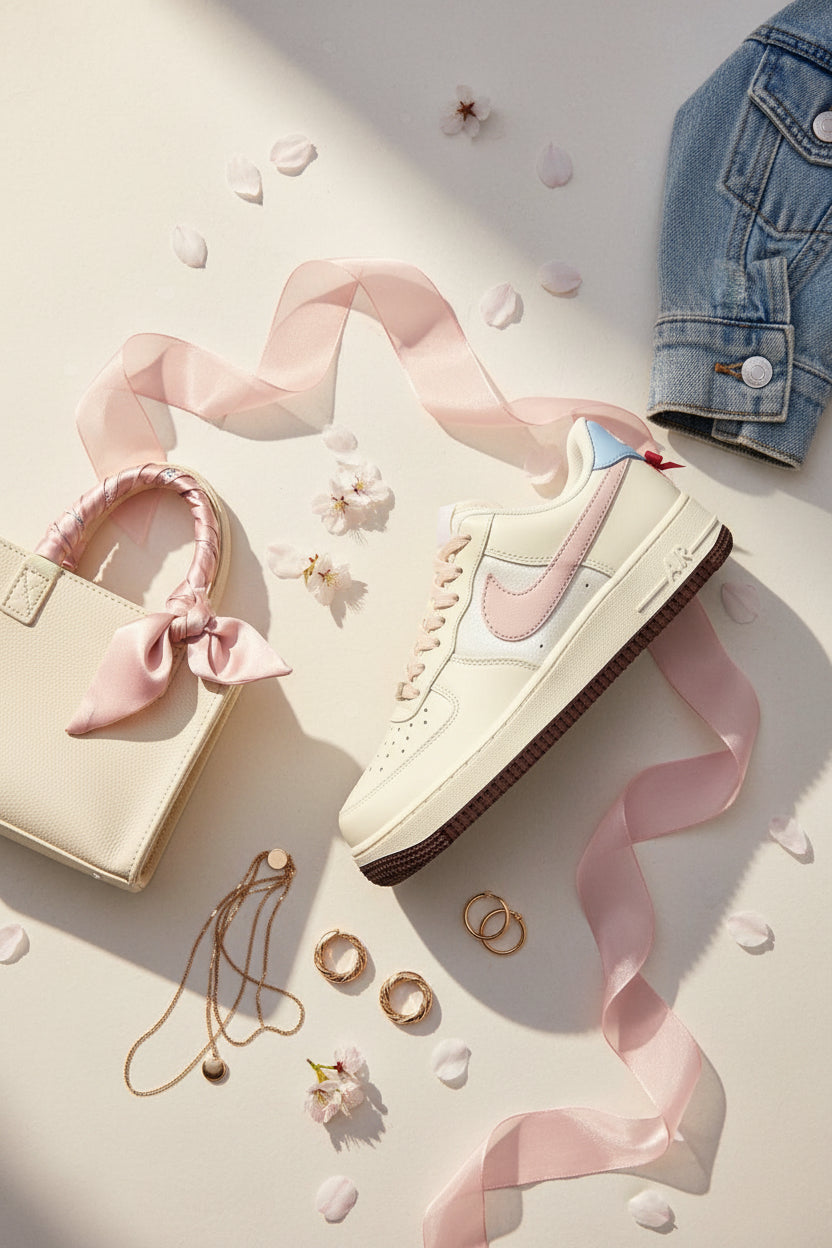 LUW Select: Wmns Air Force 1 'Valentine's Day' - Cream, White & Soft Pink Edition
