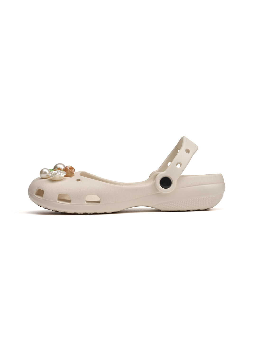 Mary Jane Style Breathable Slide Sandals-Beige - Skipkicks