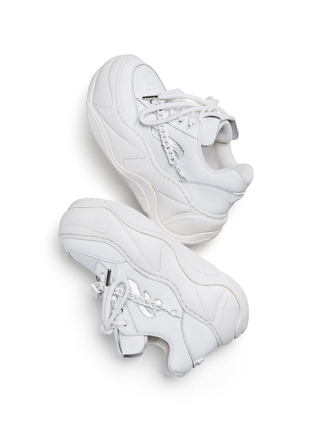 Black WiFi 2.0 Detachable Chain Chunky Sneakers - Skipkicks