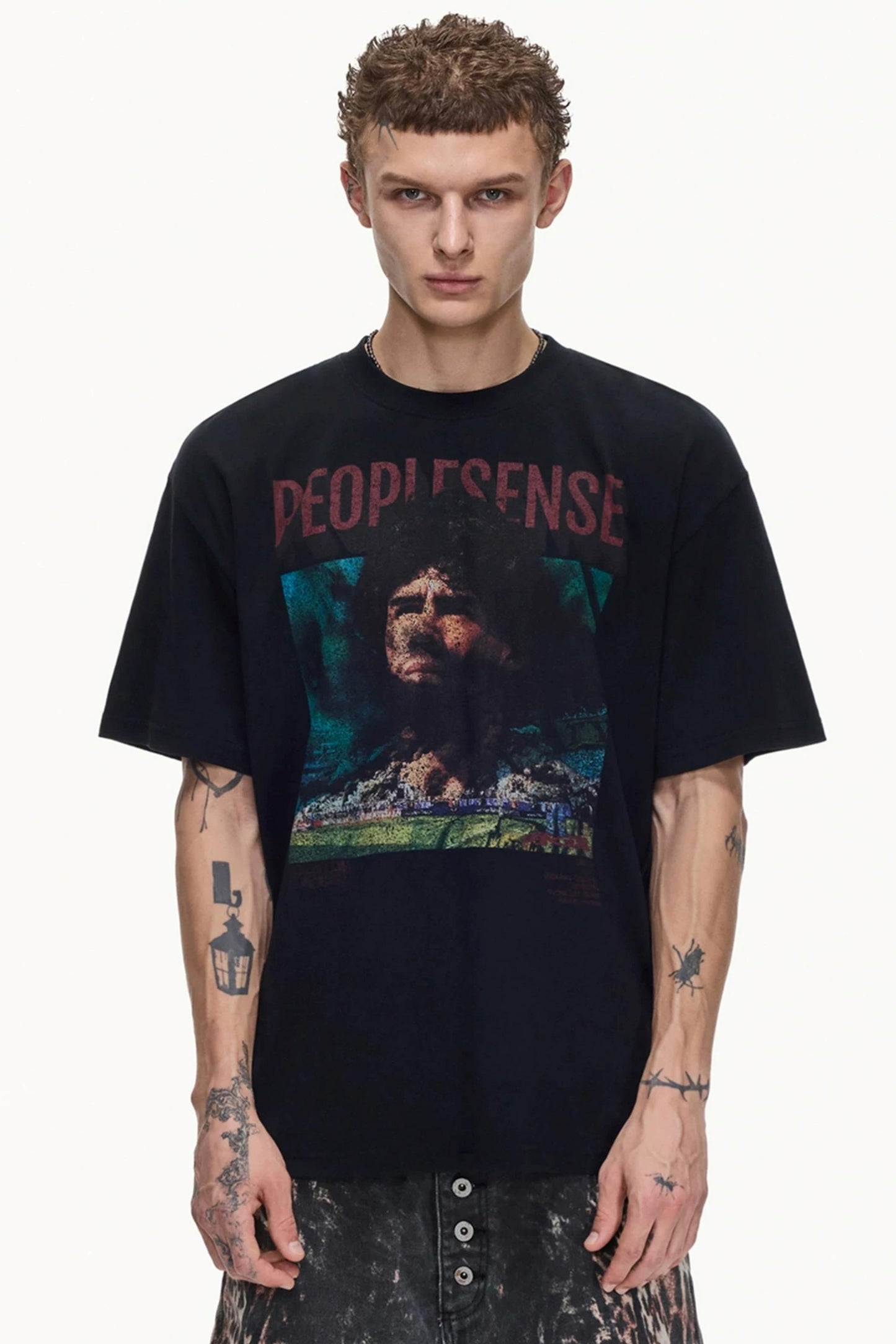 Men's Retro Distressed Cotton Tee