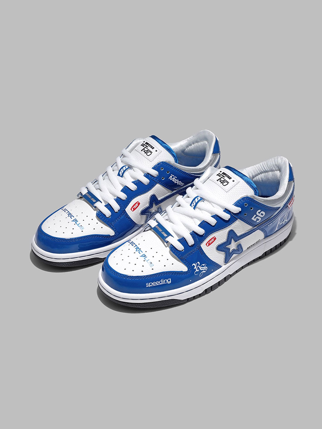 Electric Blue Retro Platform Sneakers - Skipkicks
