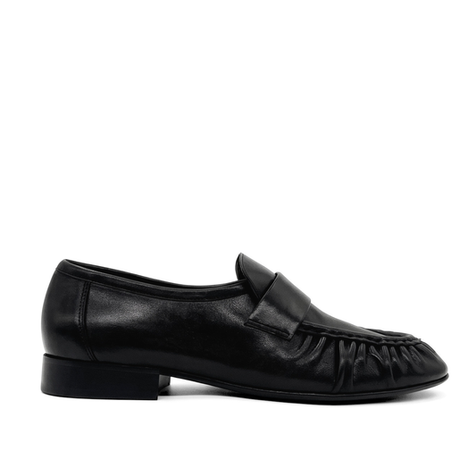 York Ruched Leather Loafers
