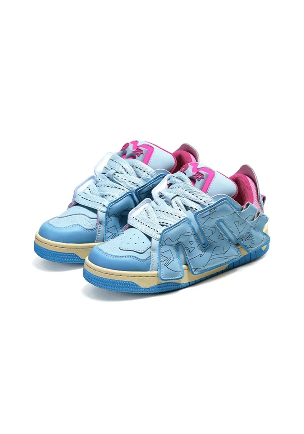 Blue Whirlwind Duotone Skate Sneakers - Skipkicks