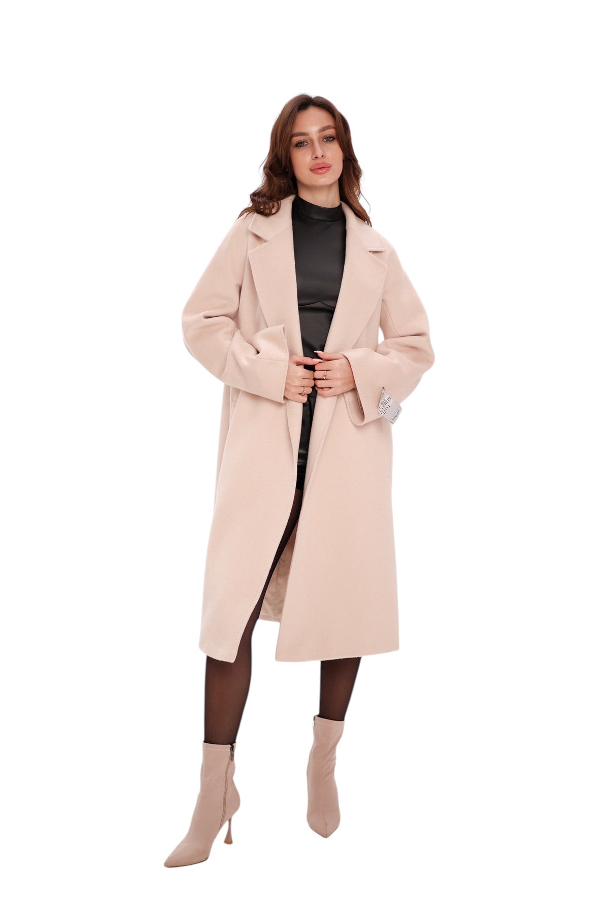 Chester Premium Wool Cashmere Coat in Praline
