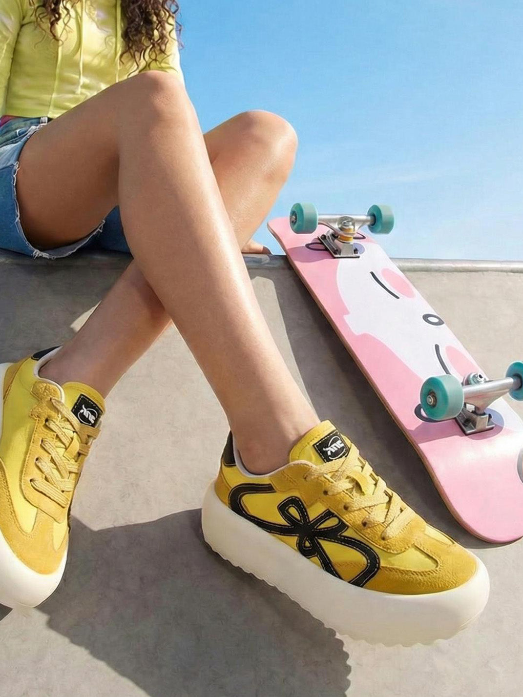 Lucky Four-Leaf Chunky Platform Sneakers - Skipkicks