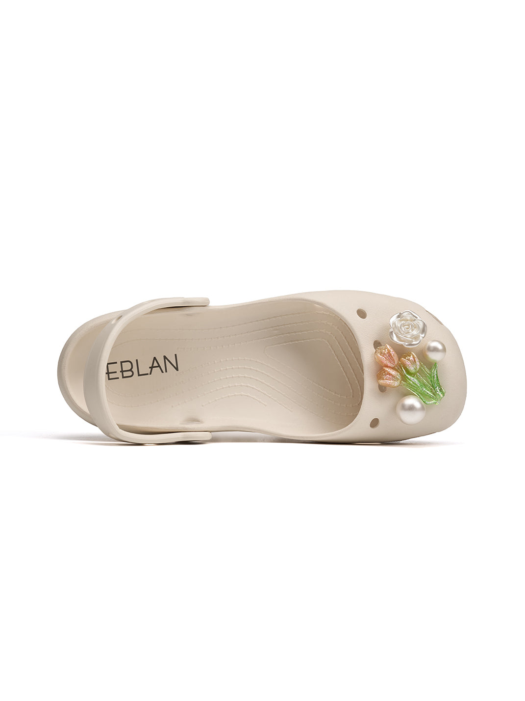 Mary Jane Style Breathable Slide Sandals-Beige - Skipkicks