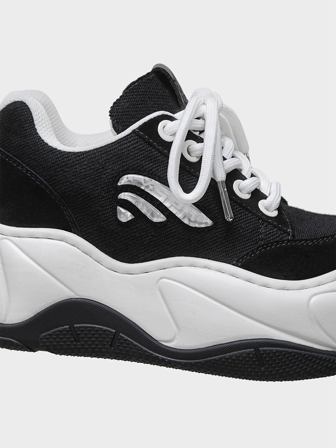 Black WiFi 2.0 Wave Canvas Platform Sneakers - Skipkicks