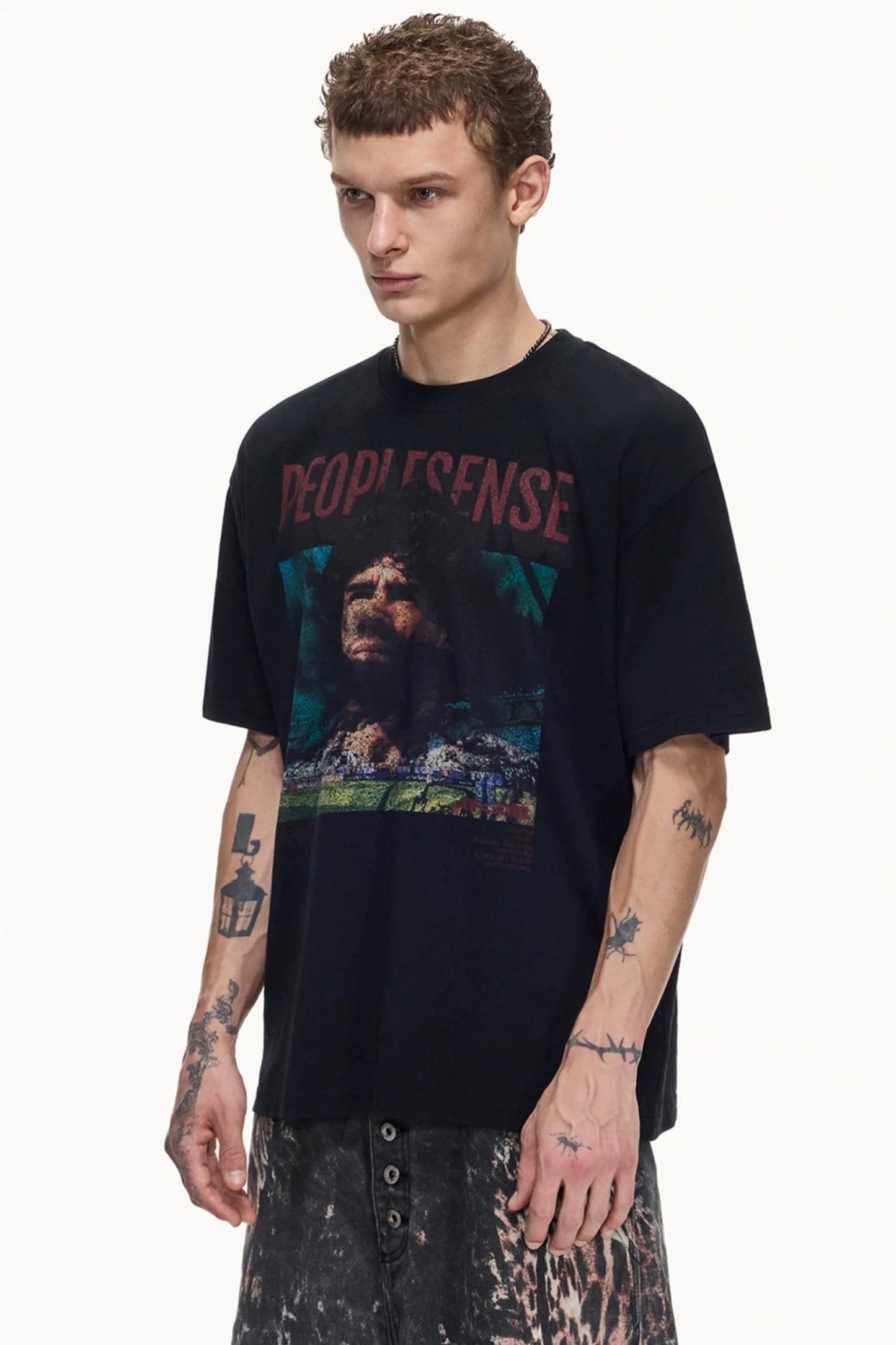 Men's Retro Distressed Cotton Tee