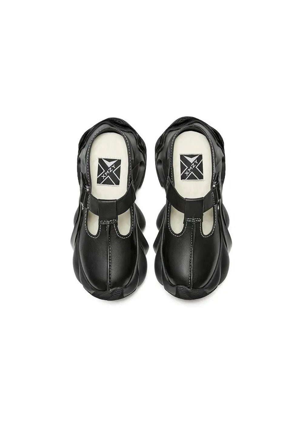 Black Platform Closed-Toe Slides - Skipkicks