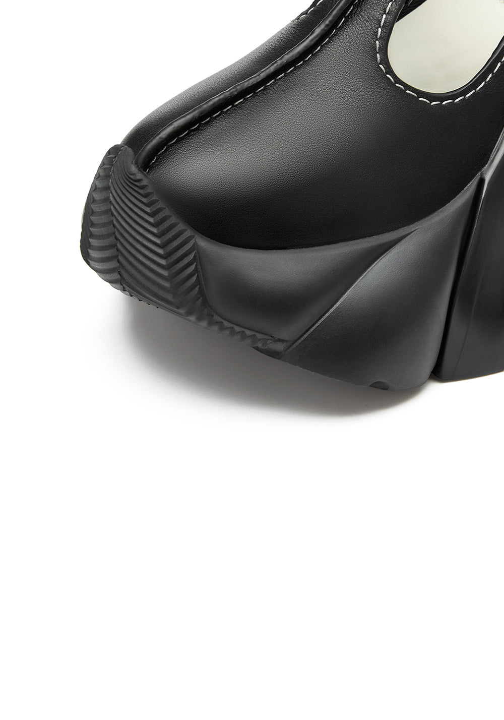 Black Platform Closed-Toe Slides - Skipkicks