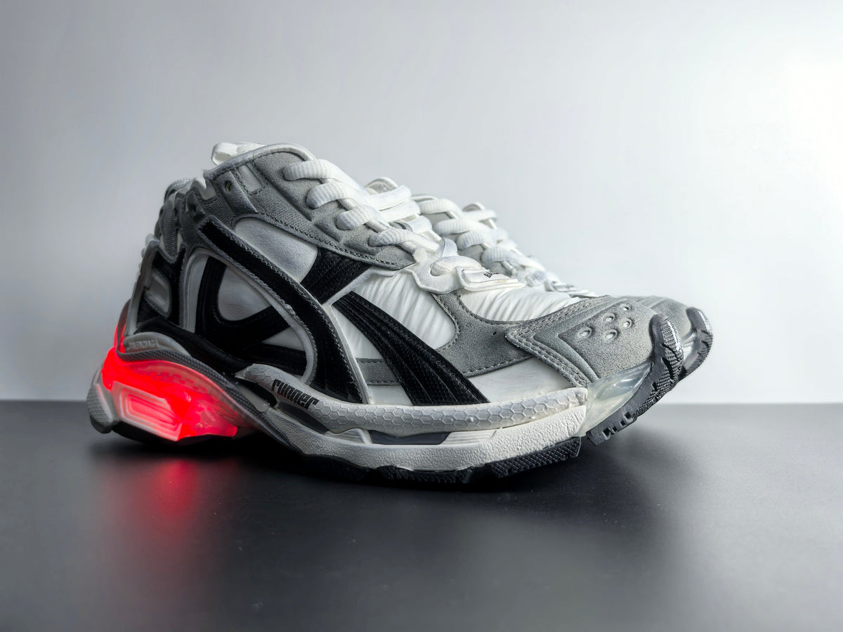 Balenciaga Triple S Sneaker – Triple White Leather & Mesh CUSTOM