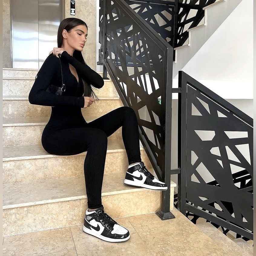 Custom Air Jordan 1 Black Retro High Q SneakerNational