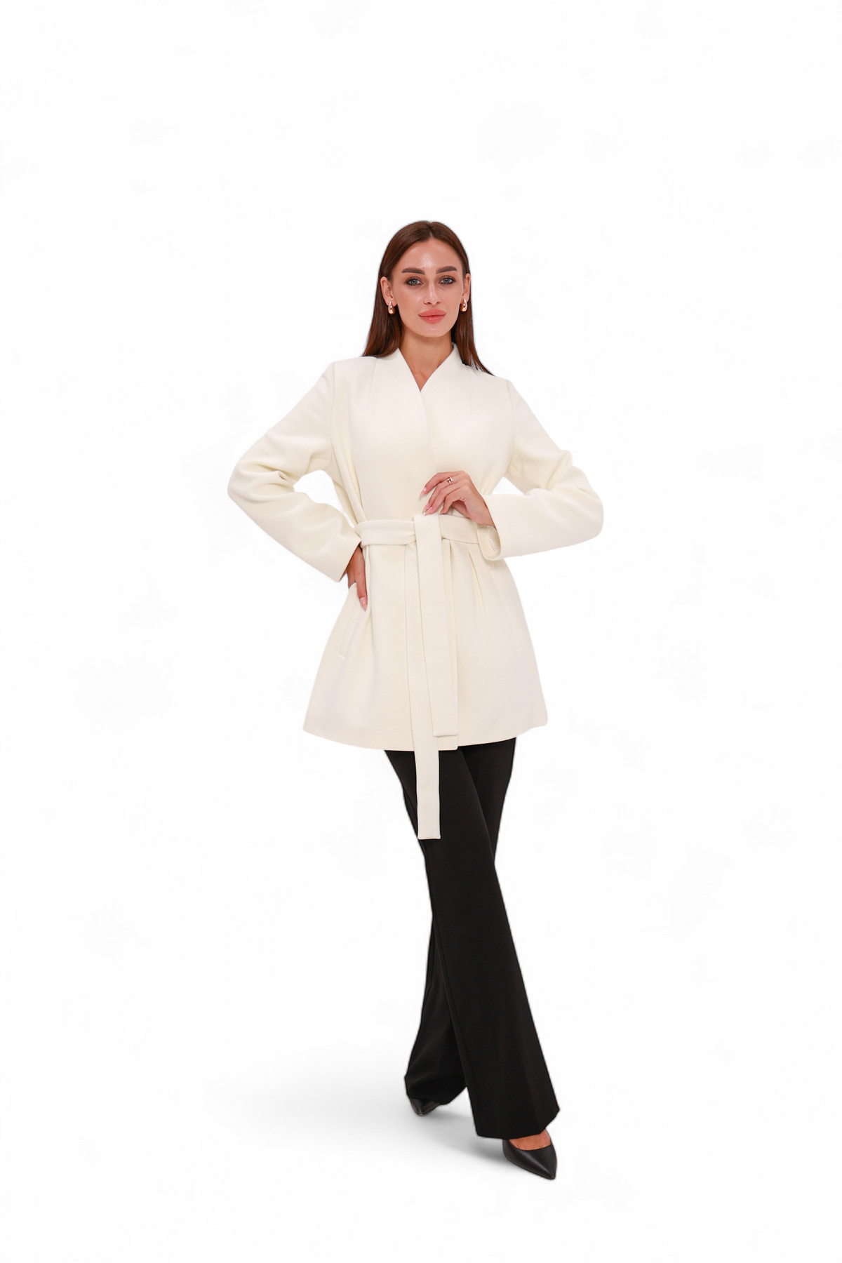 Opera Cashmere Blend Overcoat in White