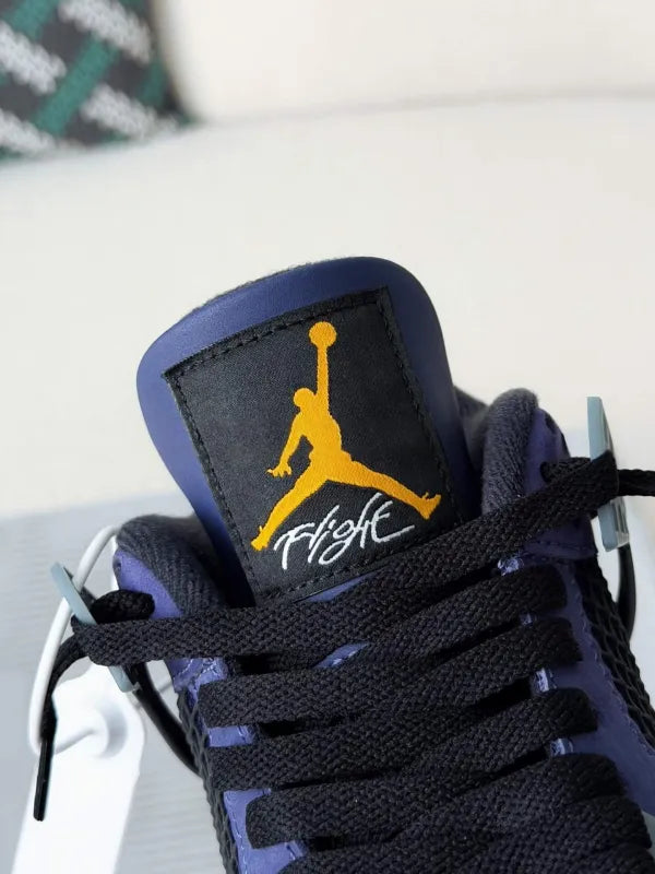 Air Jordan 4 Retro – Lakers Sneakers in Purple, Gold, Black