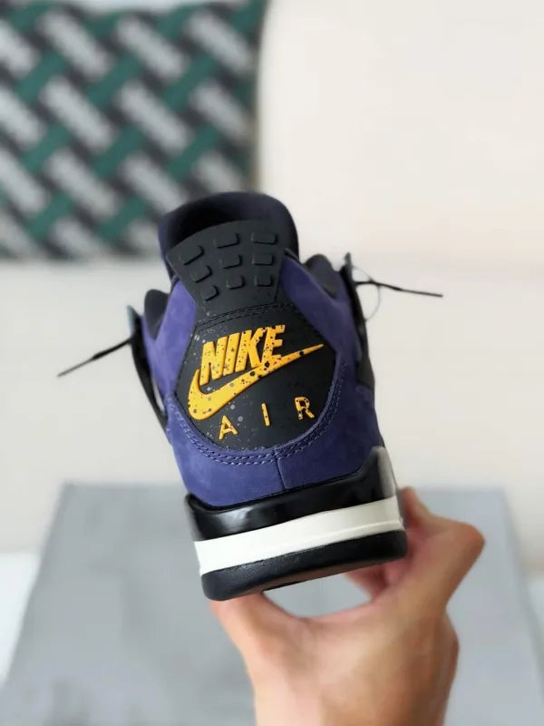 Air Jordan 4 Retro – Lakers Sneakers in Purple, Gold, Black