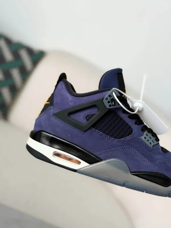 Air Jordan 4 Retro – Lakers Sneakers in Purple, Gold, Black