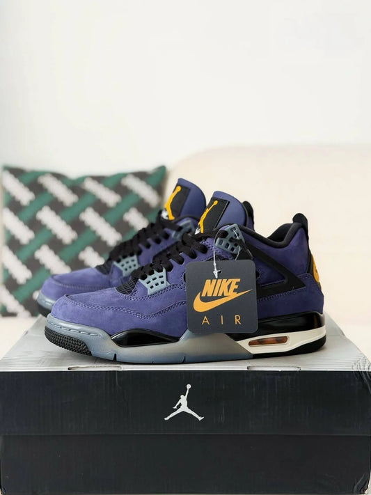 Air Jordan 4 Retro – Lakers Sneakers in Purple, Gold, Black