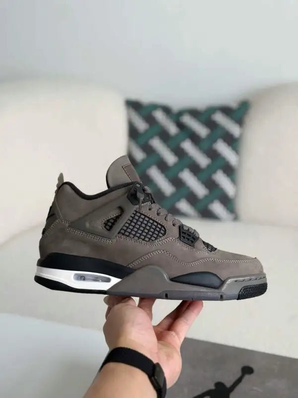 Air Jordan 4 Retro – Cave Stone – Stony Gray and Black Sneakers