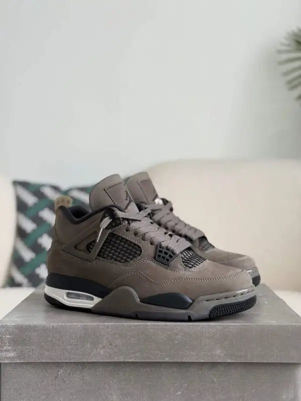 Air Jordan 4 Retro – Cave Stone – Stony Gray and Black Sneakers