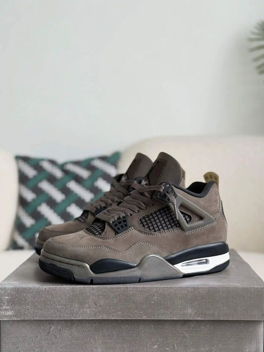 Air Jordan 4 Retro – Cave Stone – Stony Gray and Black Sneakers