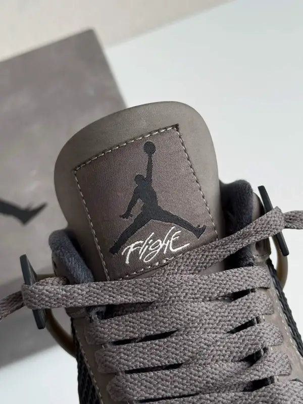 Air Jordan 4 Retro – Cave Stone – Stony Gray and Black Sneakers