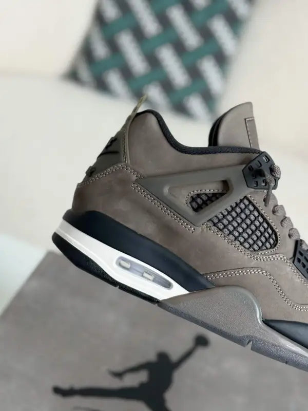 Air Jordan 4 Retro – Cave Stone – Stony Gray and Black Sneakers