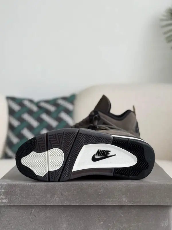 Air Jordan 4 Retro – Cave Stone – Stony Gray and Black Sneakers
